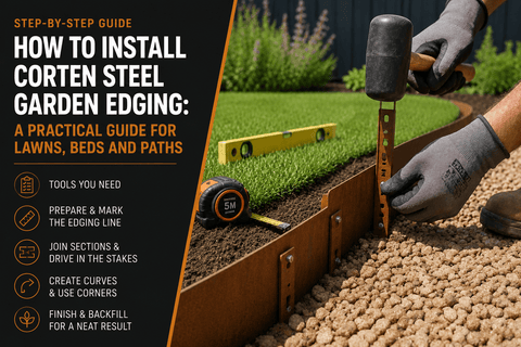 How to Install Corten Steel Garden Edging: Step-by-Step Guide for Lawns, Beds and Paths - The Metal Hut