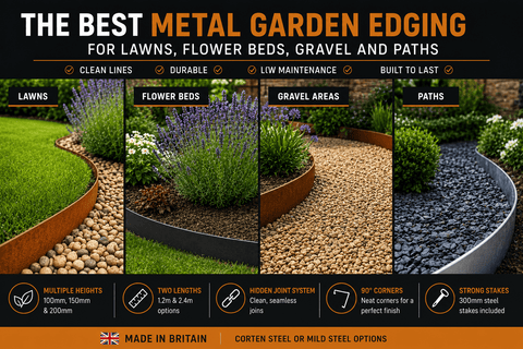The Best Metal Garden Edging for Lawns, Flower Beds, Gravel and Paths - The Metal Hut