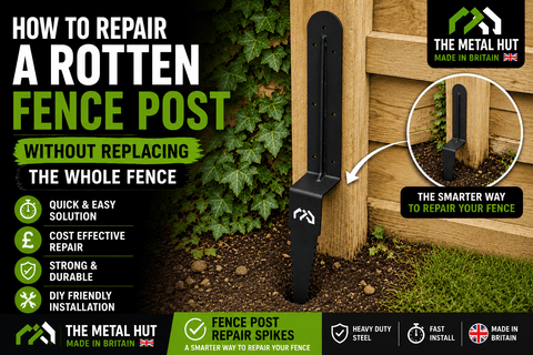 How to repair a rotten fence post using a fence post repair spike without replacing the whole fence