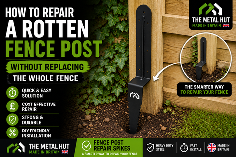 How to repair a rotten fence post using a fence post repair spike without replacing the whole fence