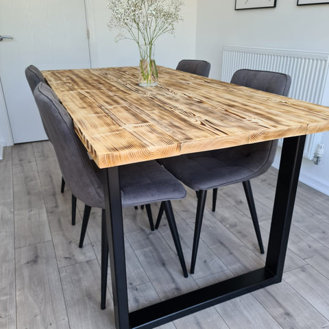 Rustic Table and Benches image 0