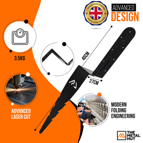 Heavy-duty steel fence post repair spike installed in the ground