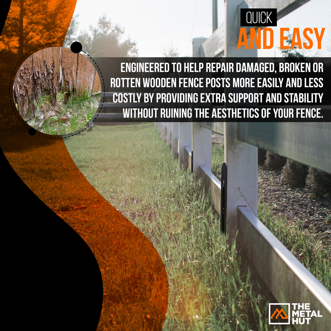 Fence Post Repair Spike UK | The Metal Hut