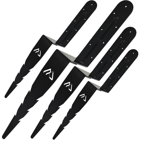 Fence post repair spike providing strong support for leaning fence posts