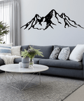 Mountain scape metal wall art UK displayed in modern home
