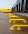 Lorry dock wheel guides UK made from heavy duty steel