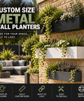 Custom Size Metal Wall Planters - The Metal Hut