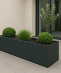 Aluminium trough planter for residential and commercial gardens
