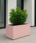 Modern aluminium trough garden planter for outdoor use