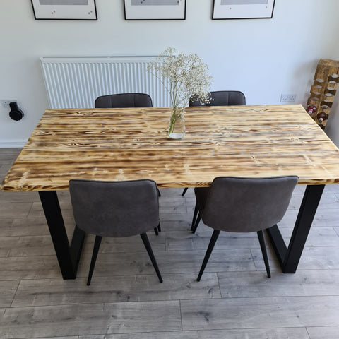 Rustic Table and Benches image 2