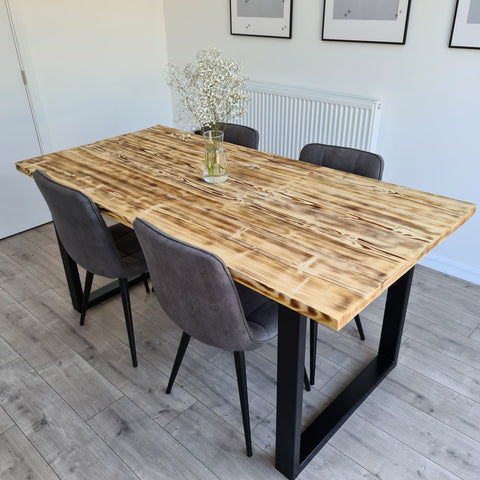 Rustic Table and Benches image 1